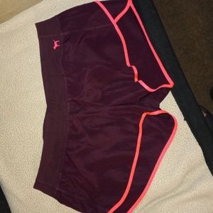Burgundy and pink Victoria's Secret shorts